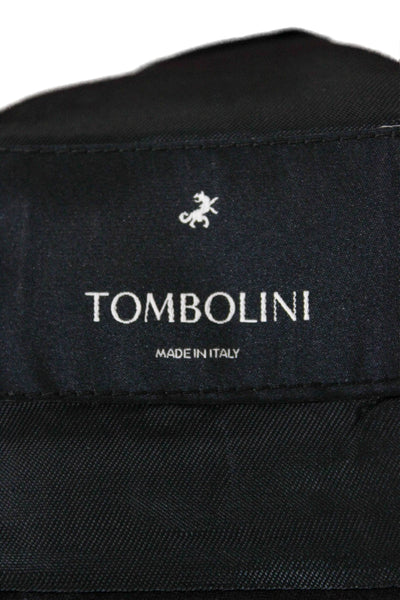 Tombolini Mens Wool Striped Blazer Blue Size 48