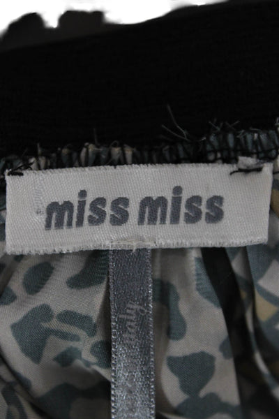 Miss Miss Women Pleated Animal Print Midi Skirt Multicolor Size S