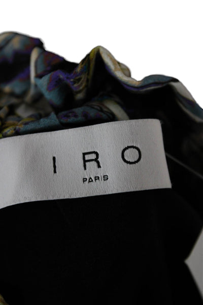 IRO Womens Wrap Skirt Multicolor Paisley Viscose Midi Size 36