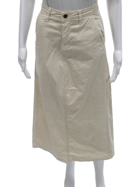 Heartless Jeans Women Straight Pencil Skirt Beige Knee Cotton Size XS