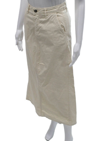 Heartless Jeans Women Straight Pencil Skirt Beige Knee Cotton Size XS