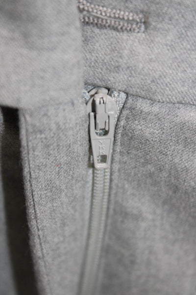 Carolina Herrera Womens Dress Pants Gray Wool Button Inseam 32 Size 10