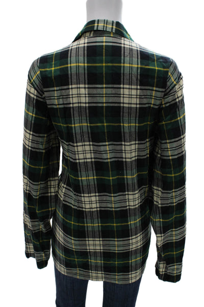Polo Ralph Lauren Mens Cotton Plaid Long Sleeve Sleep Shirt Green Size S
