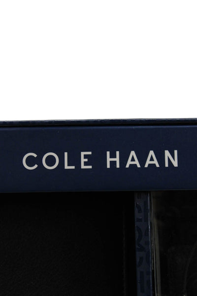 Cole Haan Mens Leather Bifold Wallet with Luggage Tag Black