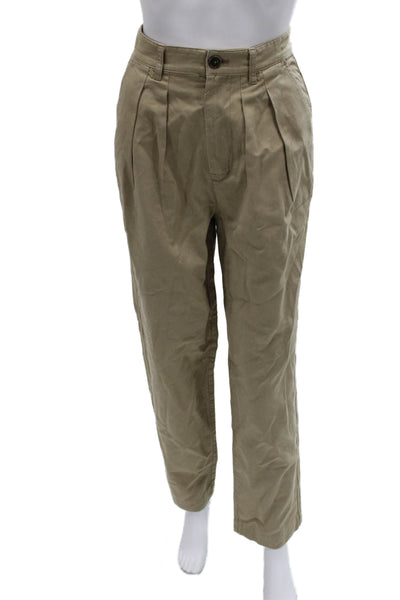 Alex Mill Womens Chino Pants Beige Cotton Button Inseam 29 Size 0