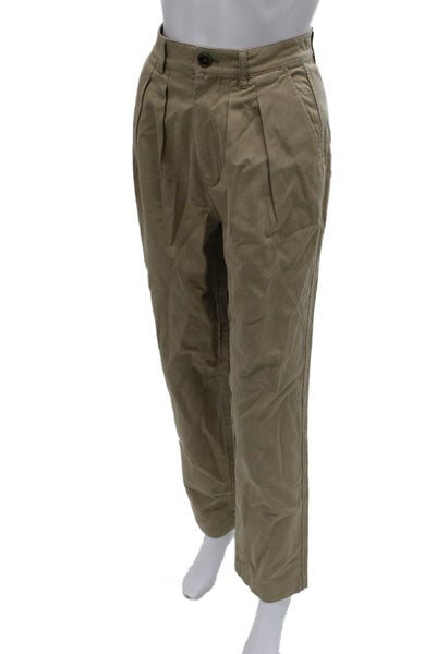 Alex Mill Womens Chino Pants Beige Cotton Button Inseam 29 Size 0