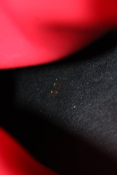 The Row Womens Back Zip Round Toe Scuba Sock Boots Red Black Size 40