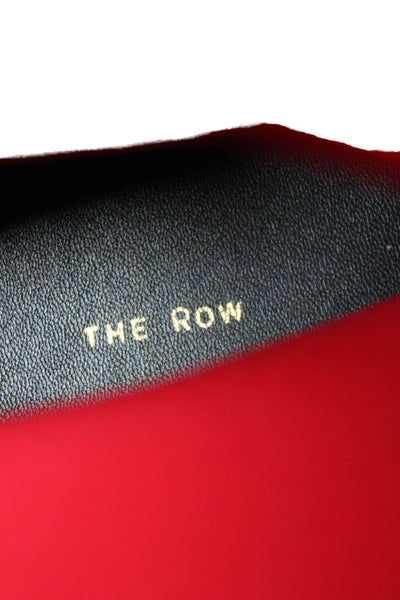 The Row Womens Back Zip Round Toe Scuba Sock Boots Red Black Size 40