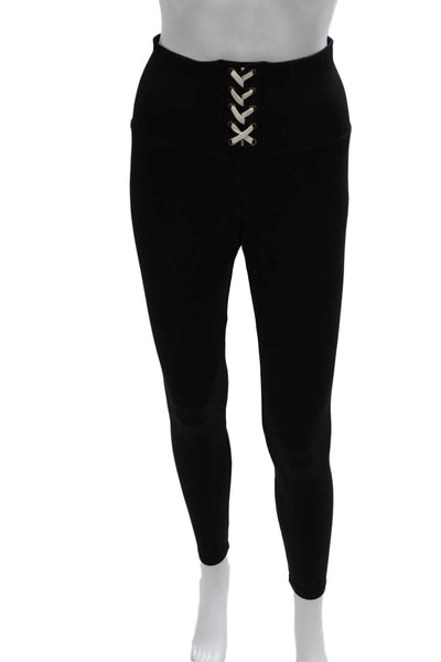 Strut This Women Ankle Leggings Black Nylon Size L