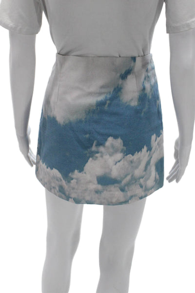 Paul Smith Women Multicolor Striped Car Cotton Mini Skirt Zip Size 44
