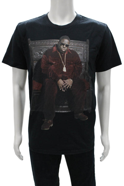 R13 Mens T-Shirt Black Cotton Graphic Crew Neck Short Sleeve Size M