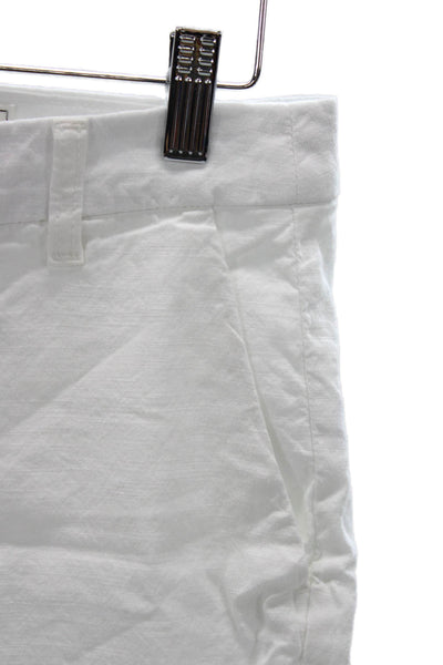 Frank & Eileen Women White Cotton Chino Pants Size 00