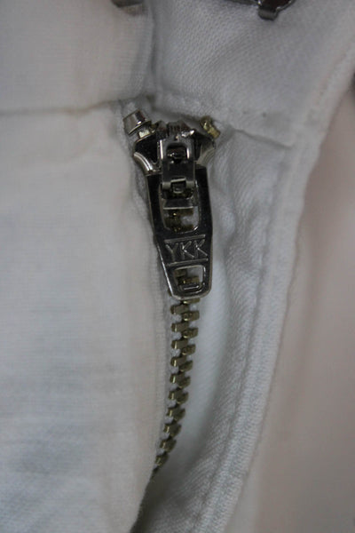 Frank & Eileen Women White Cotton Chino Pants Size 00