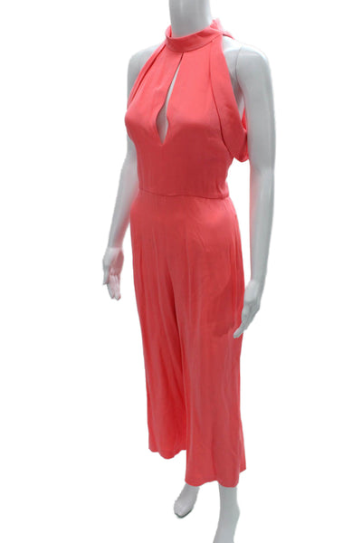 Cushnie Et Ochs Womens Silk Halter Jumpsuit One Piece Pink Size 6