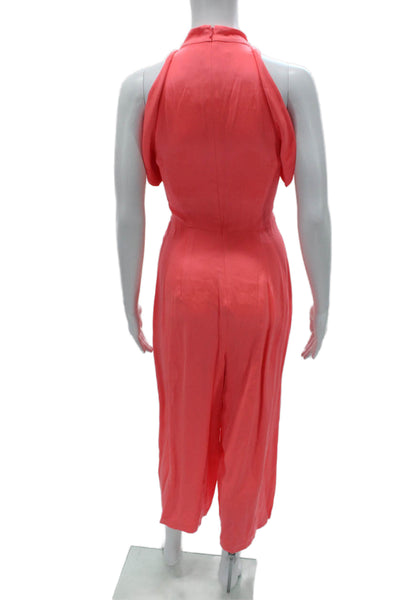 Cushnie Et Ochs Womens Silk Halter Jumpsuit One Piece Pink Size 6