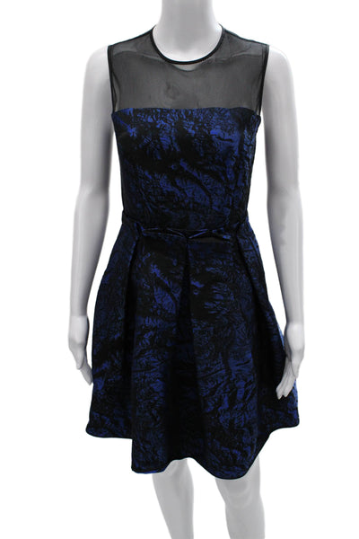 Proenza Schouler Womens Fit & Flare Floral Sleeveless Dress Black Size 6