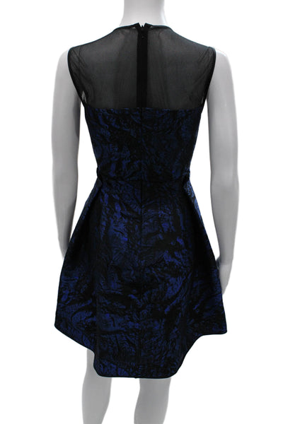 Proenza Schouler Womens Fit & Flare Floral Sleeveless Dress Black Size 6