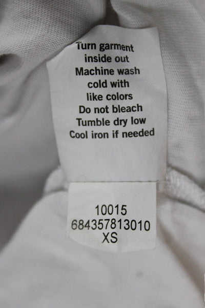 AYR Women Basic White Pima Cotton Crew Neck Short Sleeve T-Shirt Size XS