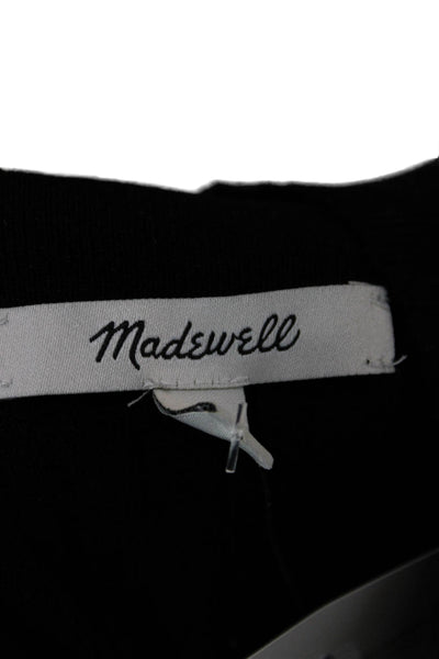 Madewell Womens Black Viscose Collared Cardigan Long Sleeve Solid Size S