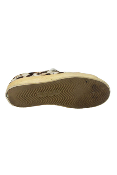 Phillipe Model Womens Animal Print Low Top Sneakers White Brown Size 37 7