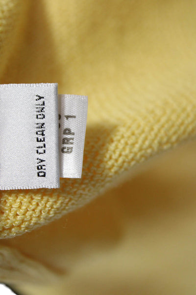 St. John Womens Wool Boat Neck Sleeveless Tank Yellow Size L