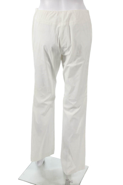 Theory Womens Dress Pants White Cotton Zip Inseam 31 Size 4