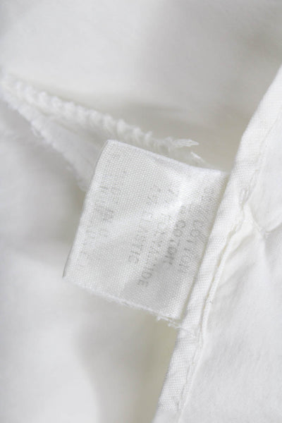 Theory Womens Dress Pants White Cotton Zip Inseam 31 Size 4