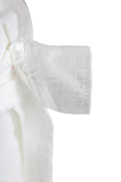 Theory Womens Dress Pants White Cotton Zip Inseam 31 Size 4