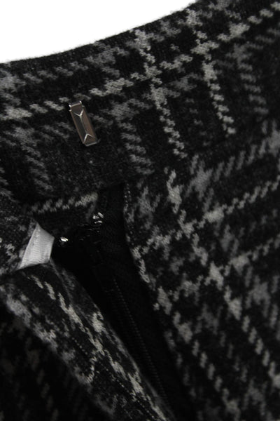 Good Match Womens Dress Pants Black Plaid Viscose Zip Size 40