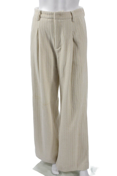 Gestuz Womens Beige Striped Dress Pants Polyester Zip Size 34