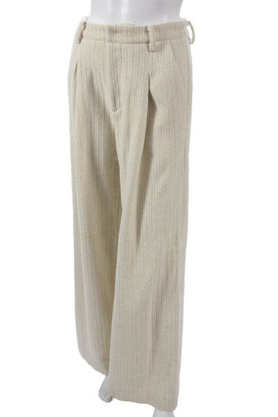 Gestuz Womens Beige Striped Dress Pants Polyester Zip Size 34