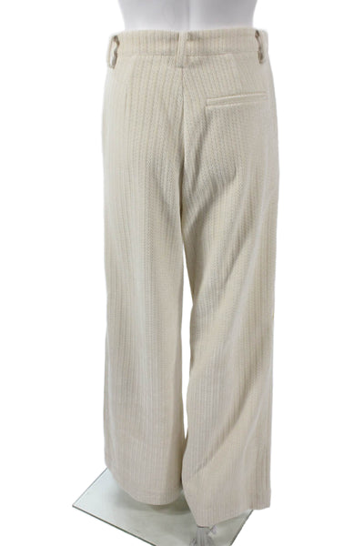 Gestuz Womens Beige Striped Dress Pants Polyester Zip Size 34