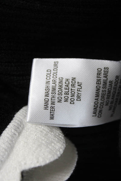 Mable Womens Black Viscose Collared Pullover Sweater Long Sleeve Size M