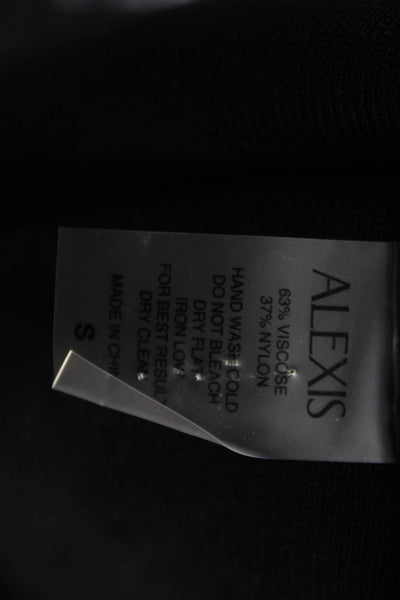 Alexis Womens Basic Black Off the Shoulder Sweater Long Sleeve Size S