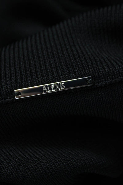 Alexis Womens Basic Black Off the Shoulder Sweater Long Sleeve Size S