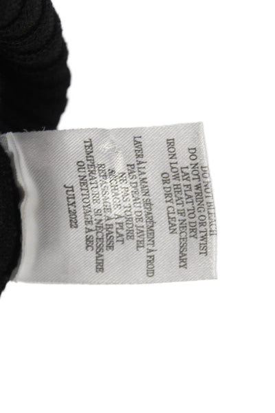 Z Supply Womens Black Collared Pullover Sweater Long Sleeve Polyester Size M
