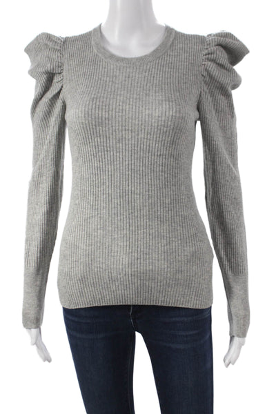 7 For All Mankind Women Gray Cashmere Pullover Sweater Size M