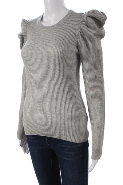 7 For All Mankind Women Gray Cashmere Pullover Sweater Size M