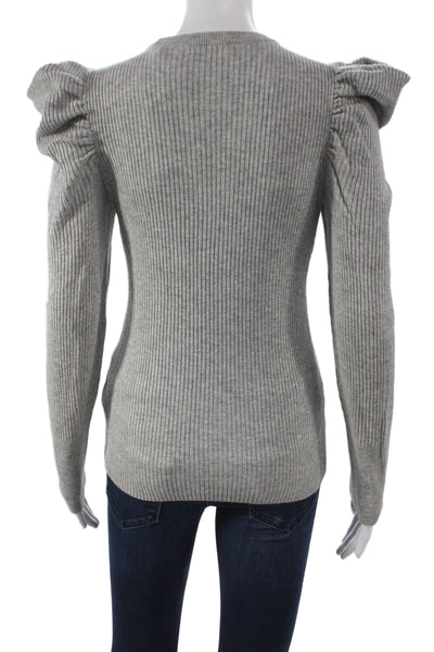 7 For All Mankind Women Gray Cashmere Pullover Sweater Size M