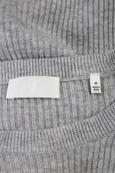 7 For All Mankind Women Gray Cashmere Pullover Sweater Size M