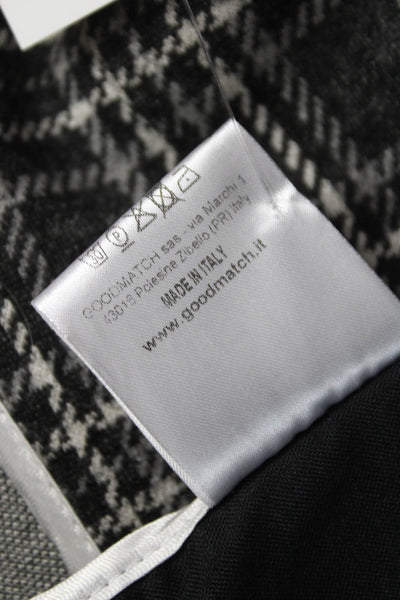 Good Match Womens Blazer Gray Plaid Viscose Button Long Sleeve Size 40