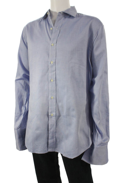 Polo Ralph Lauren Mens Cotton Button Down Shirt Blue Size 16.5-36