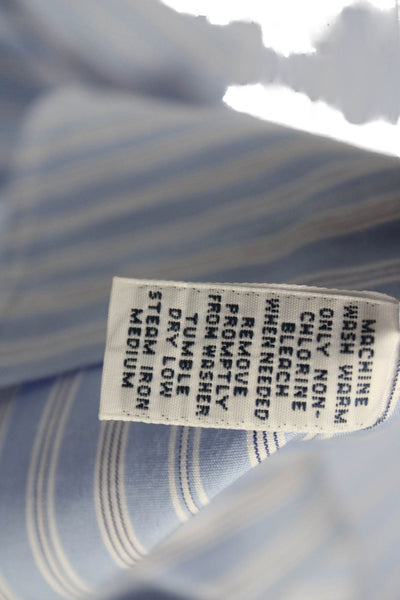 Polo Ralph Lauren Mens Cotton Striped Button Down Shirt Blue Size 16-36