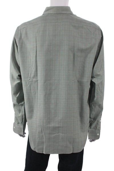 Polo Ralph Lauren Mens Cotton Plaid Button Down Shirt Green Size 16-36