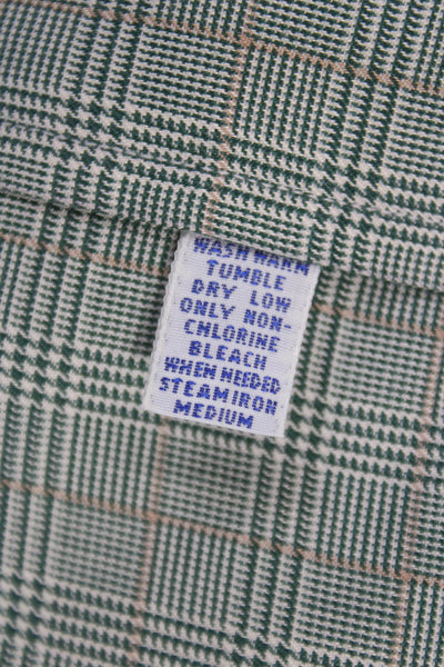 Polo Ralph Lauren Mens Cotton Plaid Button Down Shirt Green Size 16-36