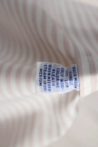 Polo Ralph Lauren Mens Cotton Striped Button Down Shirt Pink Size 16-35
