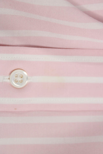 Polo Ralph Lauren Mens Cotton Striped Collared Button Down Shirt Pink Size 16-36