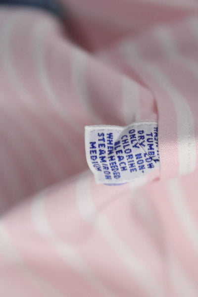 Polo Ralph Lauren Mens Cotton Striped Collared Button Down Shirt Pink Size 16-36
