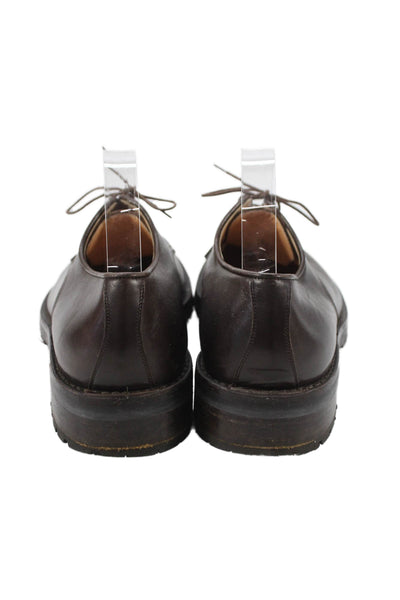 Walter Steiger Mens Leather Lace Up Oxfords Dress Shoes Brown Size 12