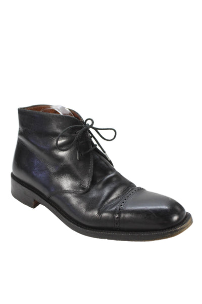 Fratelli Rossetti Mens Leather Chukka Boots Black Size 11.5D